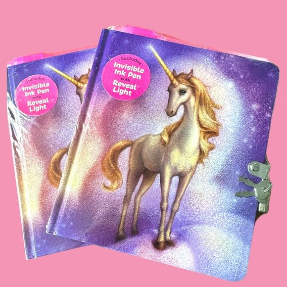 💰 5 FOR $40 / Kid's "Unicorn Dreams" Diary with Invisible Ink Pen (NEW) - Picture 2 of 6